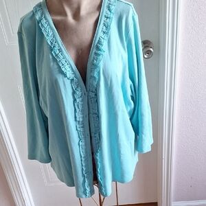 Liz Claiborne Sky Blue Knit Top